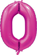 Folienballon Zahl 0 Satin Pink