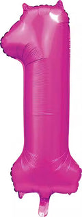 Folienballon Zahl 1 Satin Pink