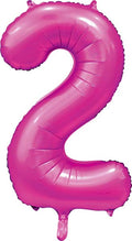 Folienballon Zahl 2 Satin Pink