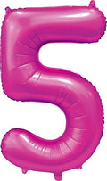 Folienballon Zahl 5 Satin Pink