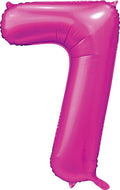 Folienballon Zahl 7 Satin Pink