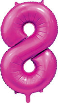 Folienballon Zahl 8 Satin Pink