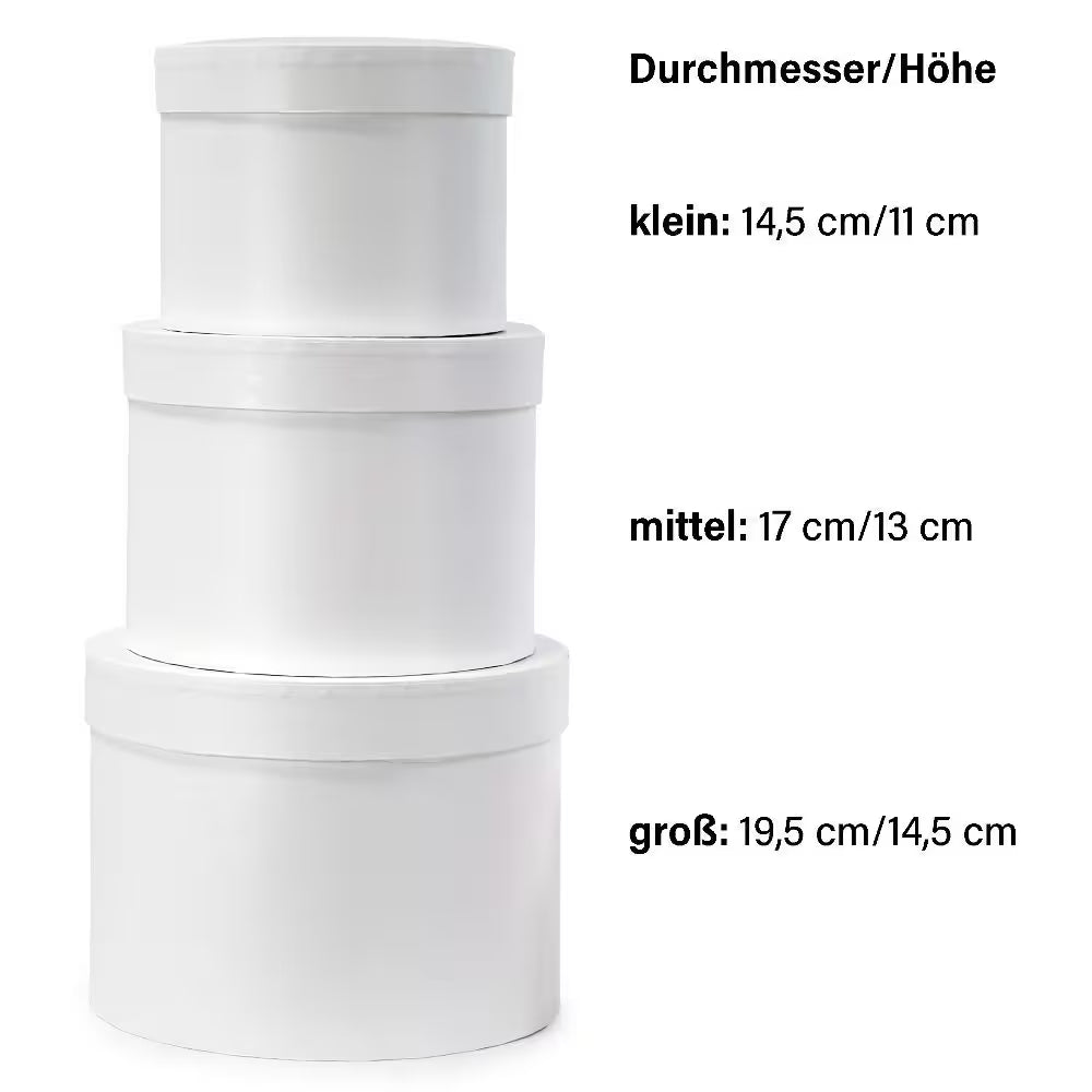Ballonbox rund weiß