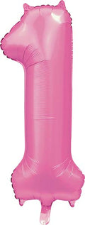 Folienballon Zahl 1 Satin Rosa