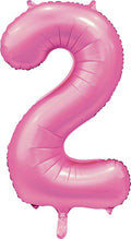 Folienballon Zahl 2 Satin Rosa