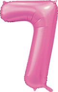 Folienballon Zahl 7 Satin Rosa