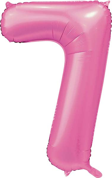 Folienballon Zahl 7 Satin Rosa
