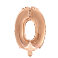 Mini Folienballon Zahl 0 Rosegold