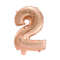 Mini Folienballon Zahl 2 Rosegold