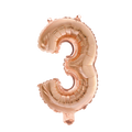 Mini Folienballon Zahl 3 Rosegold