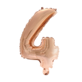 Mini Folienballon Zahl 4 Rosegold