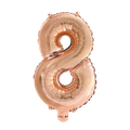Mini Folienballon Zahl 8 Rosegold