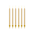 Tortenkerzen Gold Metallic 12,5cm 12 Stück