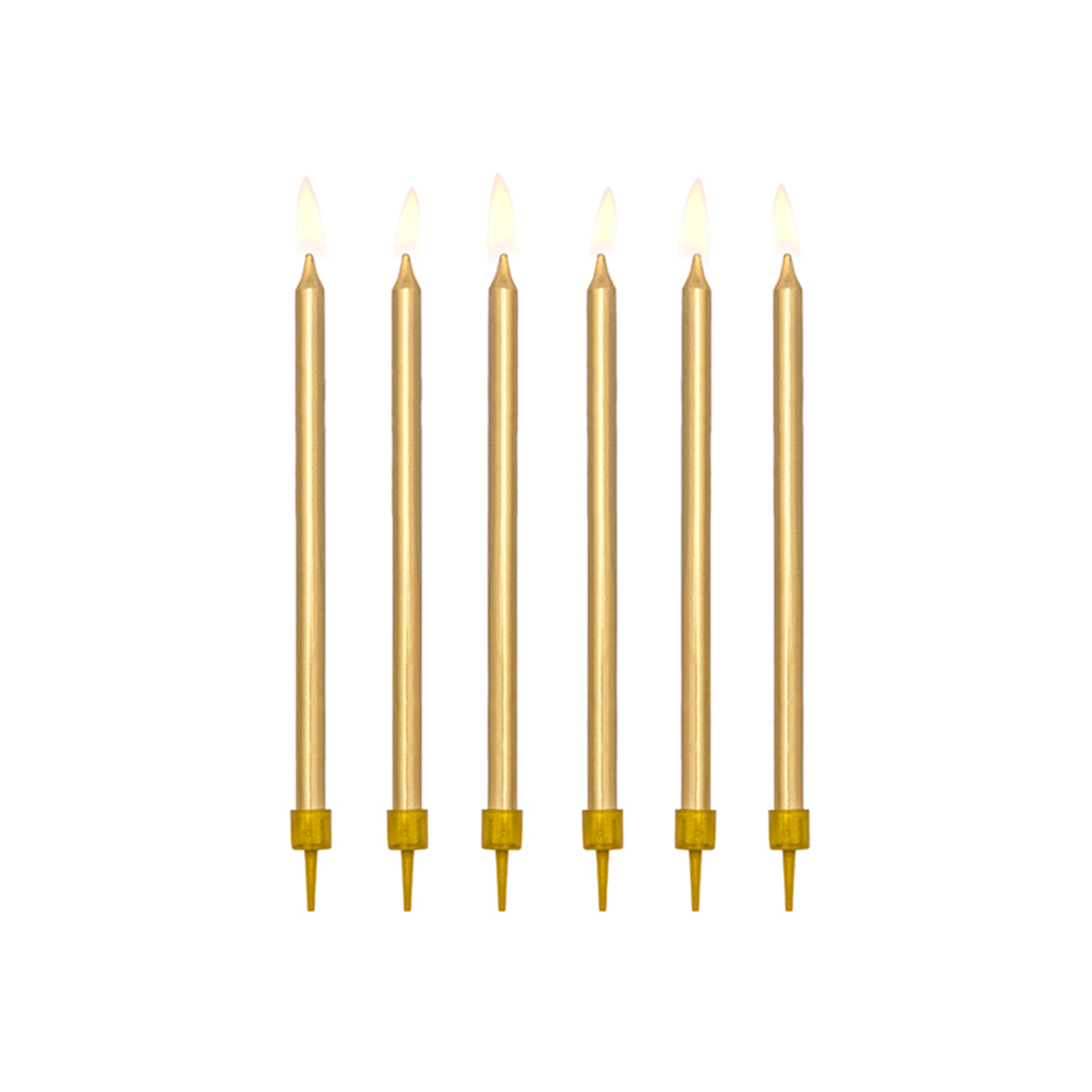 Tortenkerzen Gold Metallic 12,5cm 12 Stück