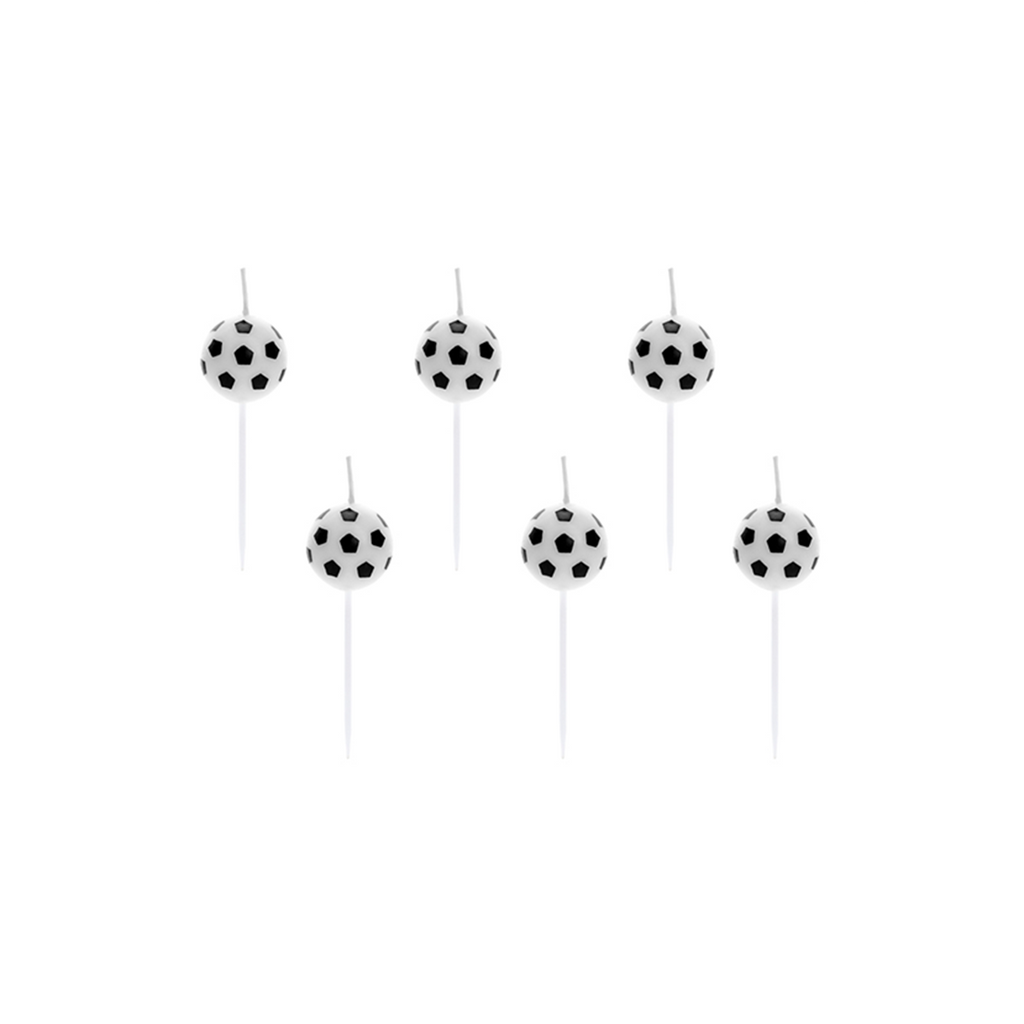 Tortenkerzen Fußball 2,5cm 6 Stück