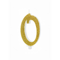 Geburtstagskerze Zahl 0 Gold Glitter 10cm