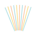 Papierstrohhalme Bunt Pastell 19,5cm 10 Stück