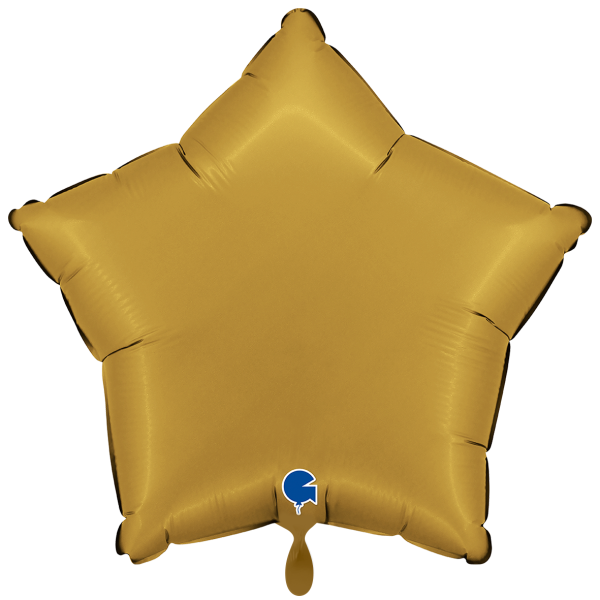Folienballon Stern Satin Gold