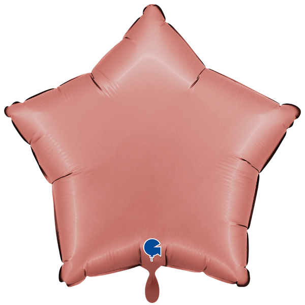 Folienballon Stern Satin Rosegold