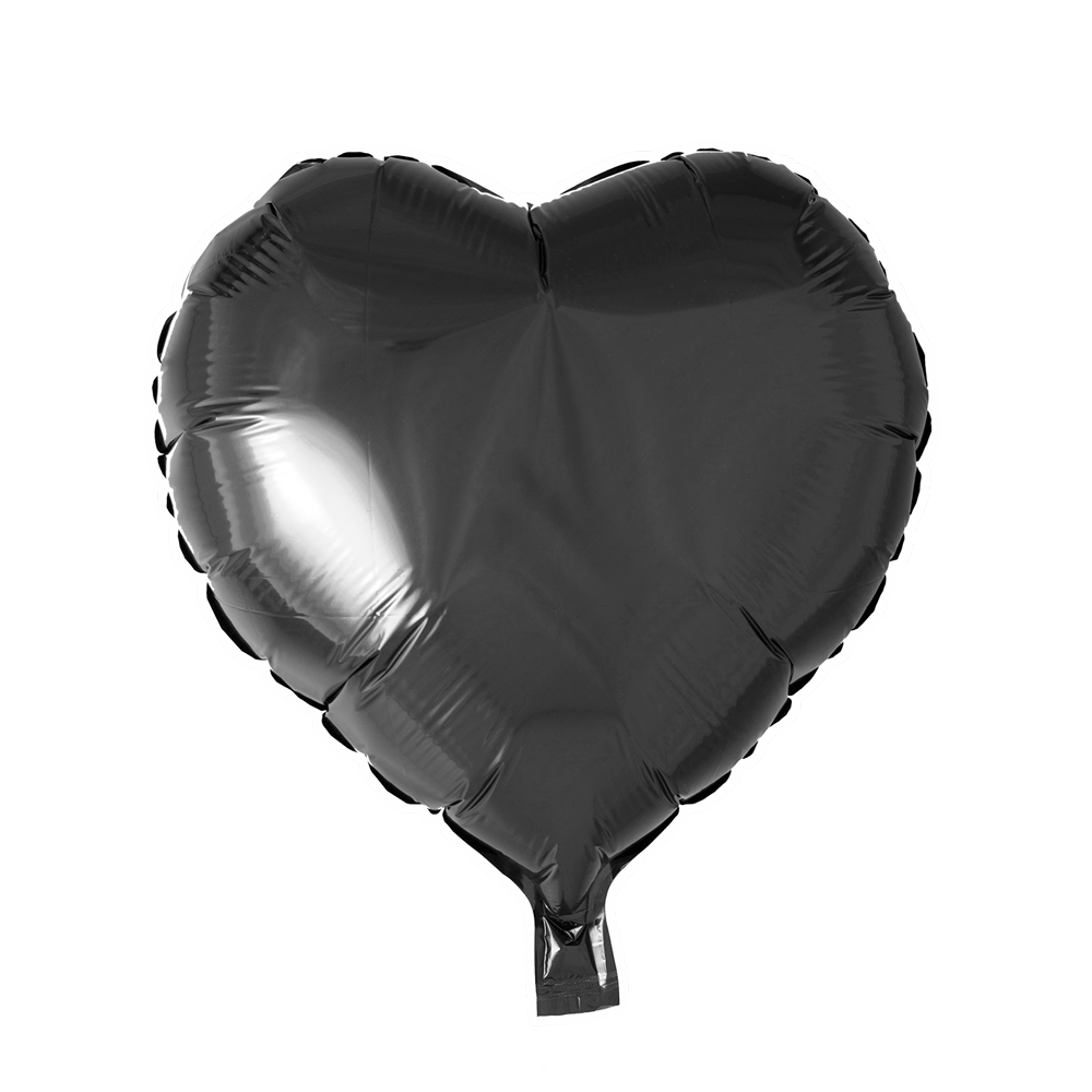 Folienballon Herz Schwarz