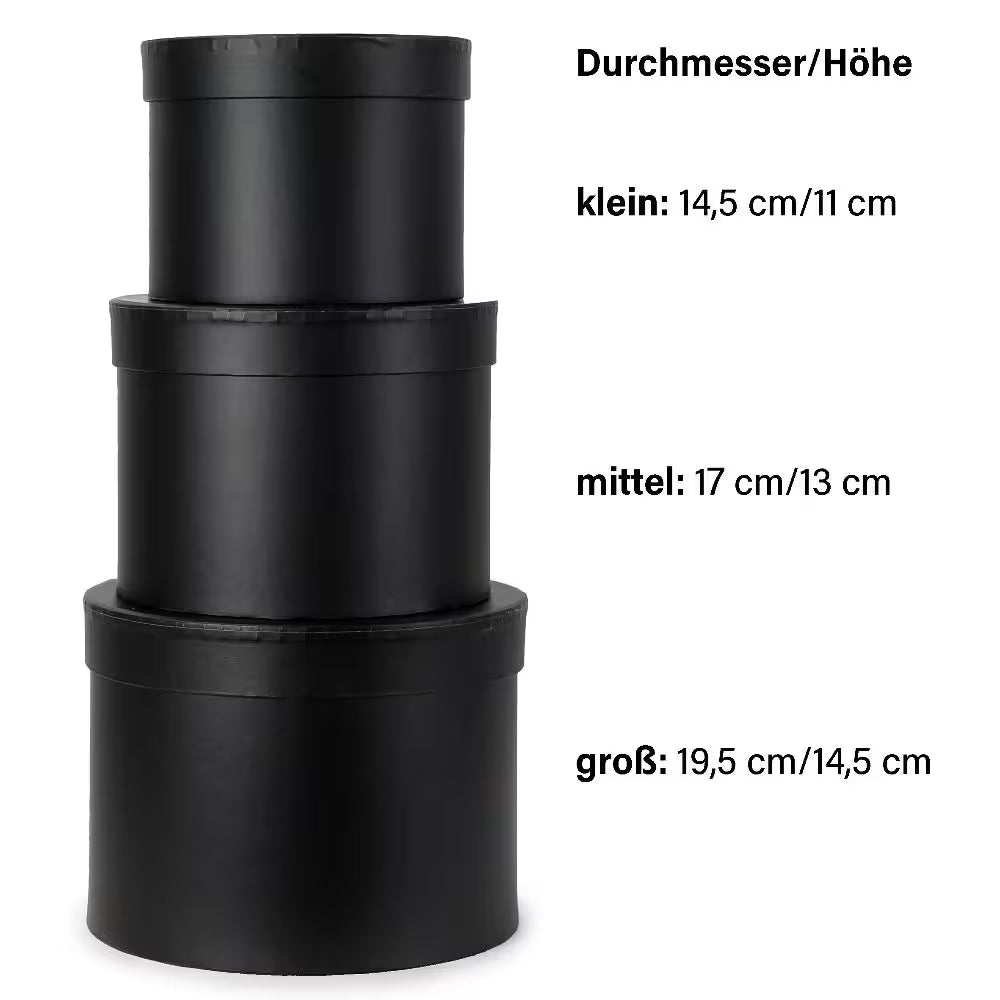 Ballonbox rund schwarz