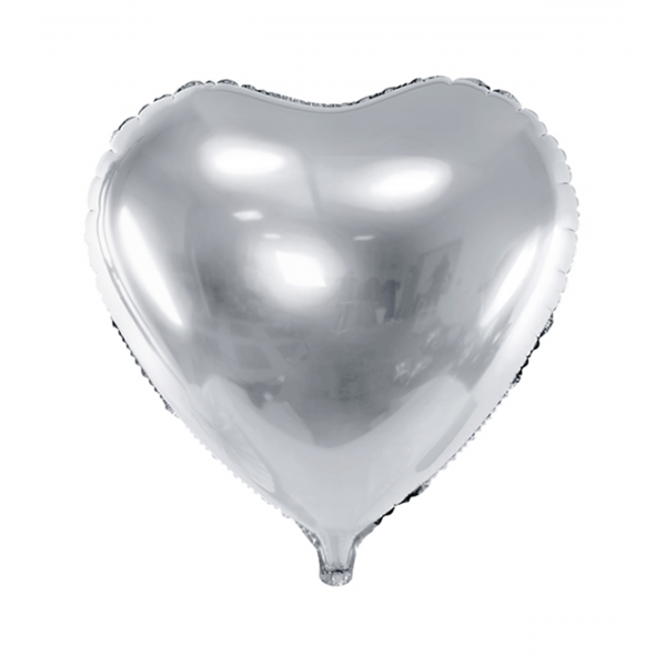Folienballon Herz Silber