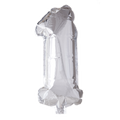 Mini Folienballon Zahl 1 Silber