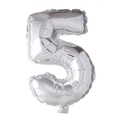 Mini Folienballon Zahl 5 Silber