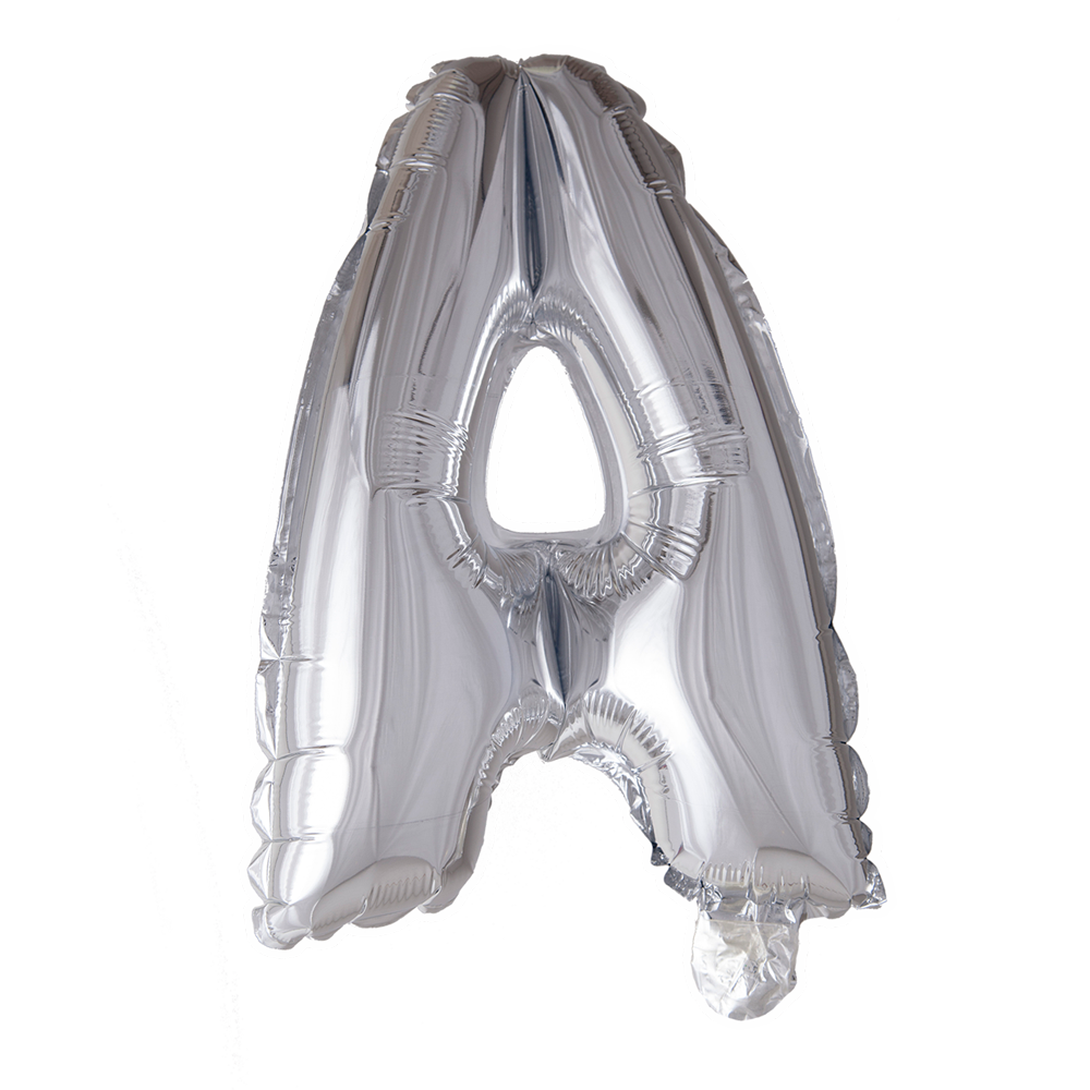 Folienballon Buchstabe A Silber