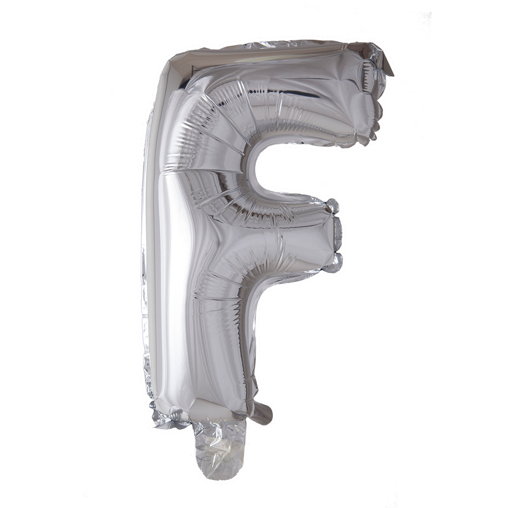 Folienballon Buchstabe F Silber