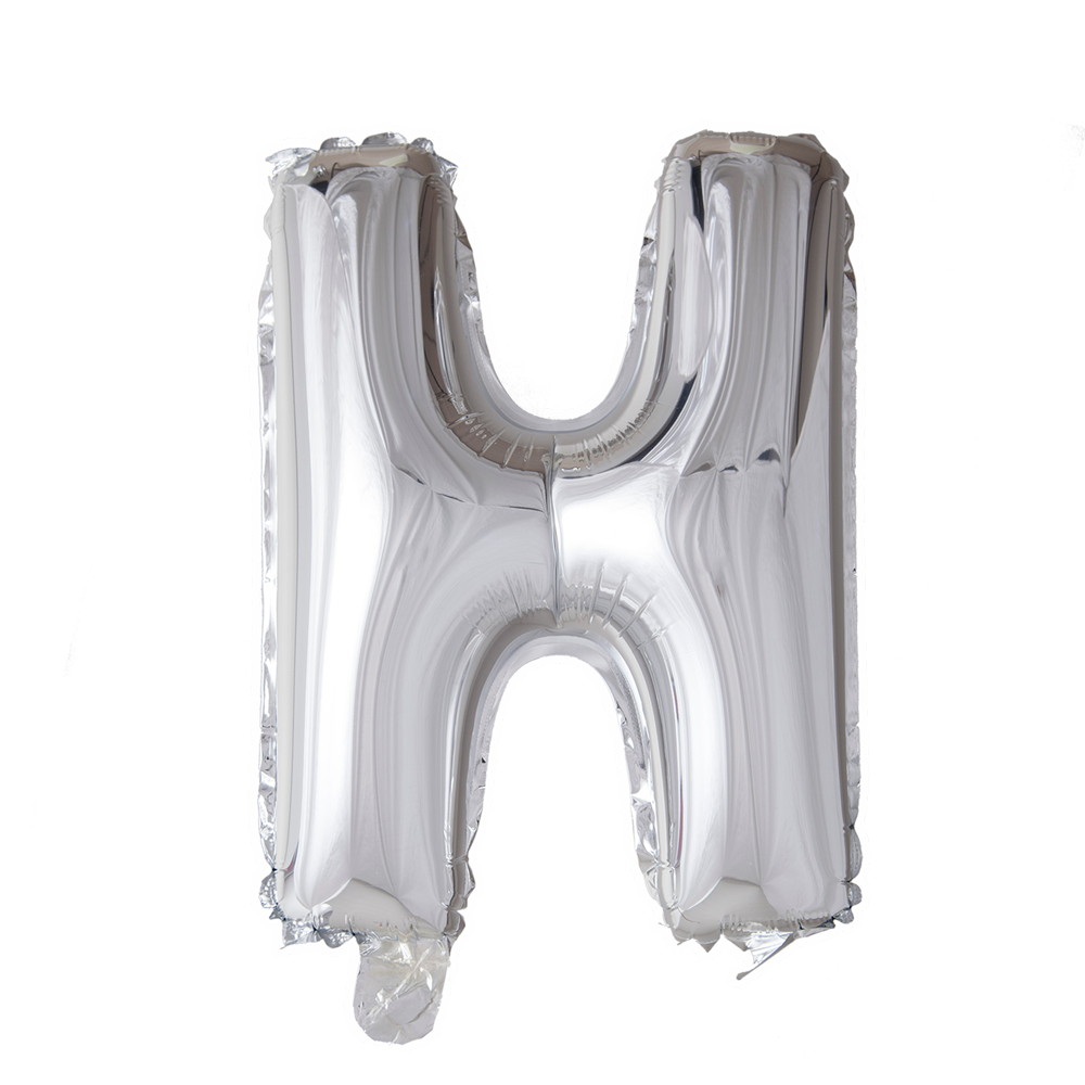 Folienballon Buchstabe H Silber