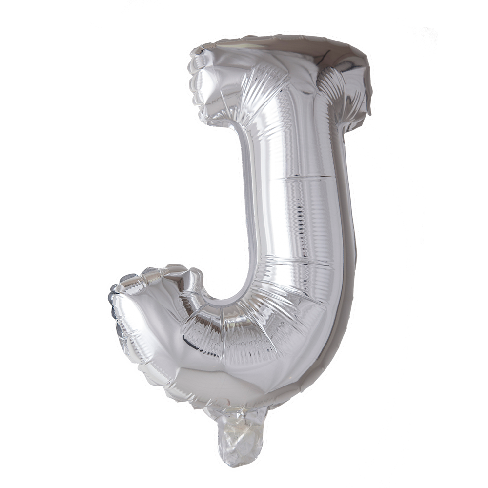 Folienballon Buchstabe J Silber