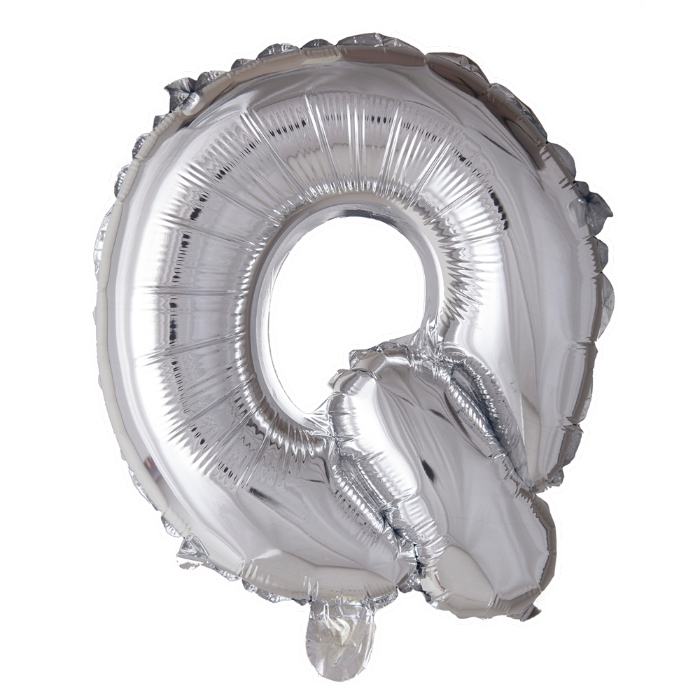 Folienballon Buchstabe Q Silber