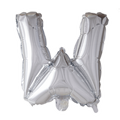Folienballon Buchstabe W Silber