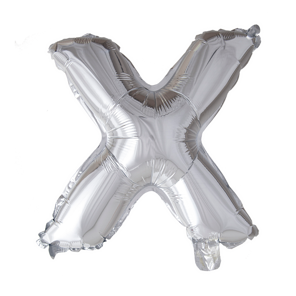 Folienballon Buchstabe X Silber