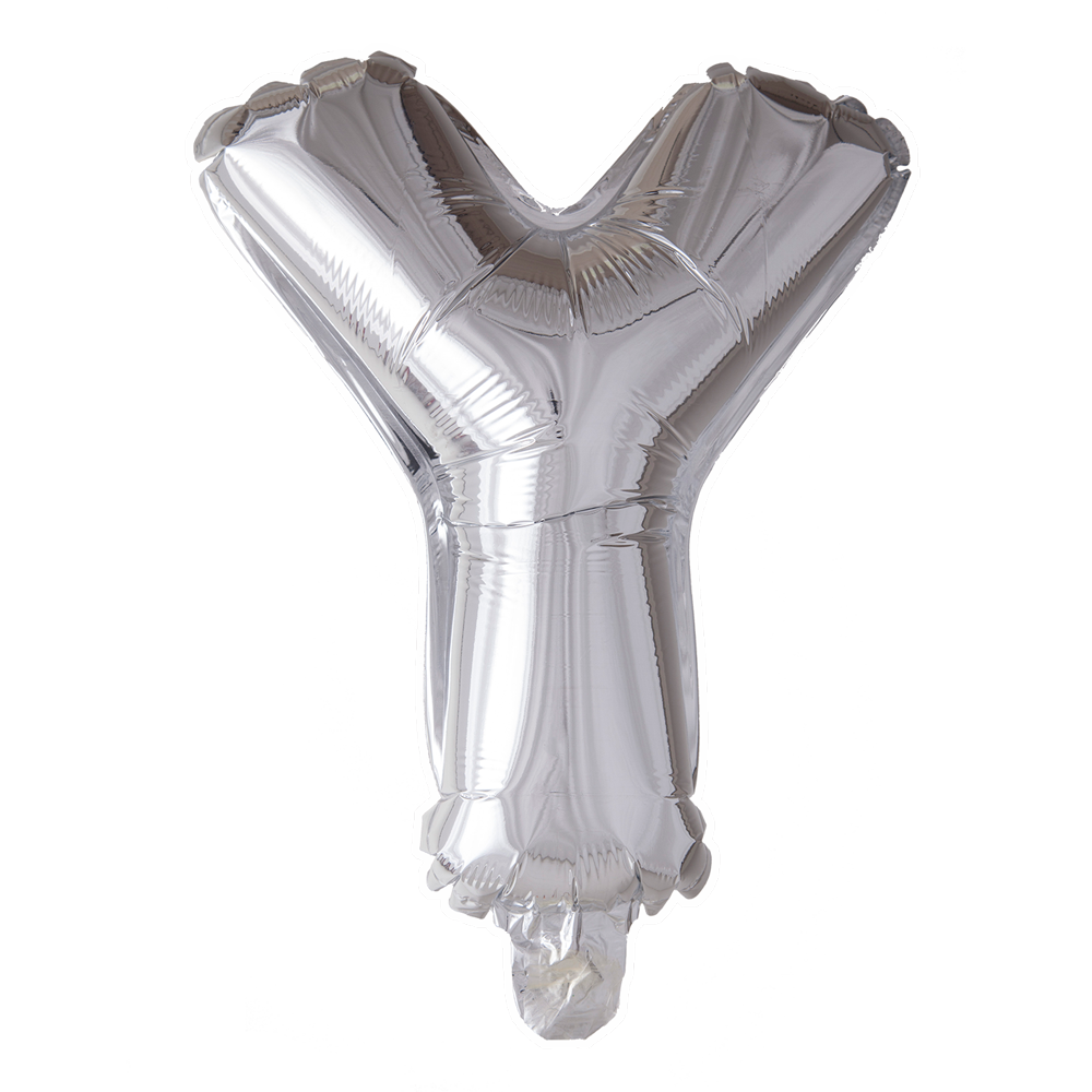 Folienballon Buchstabe Y Silber