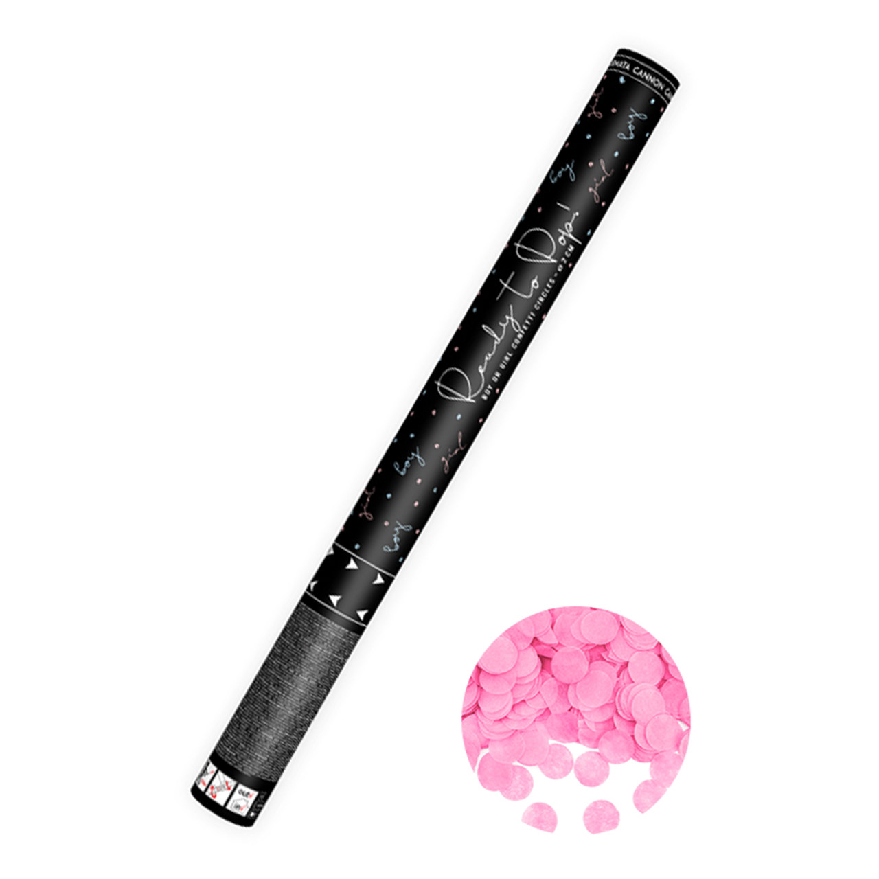 Konfettikanone "Ready to Pop" Rosa 60cm