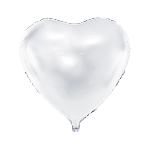Folienballon Herz Weiß