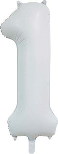 Folienballon Zahl 1 Satin Weiß