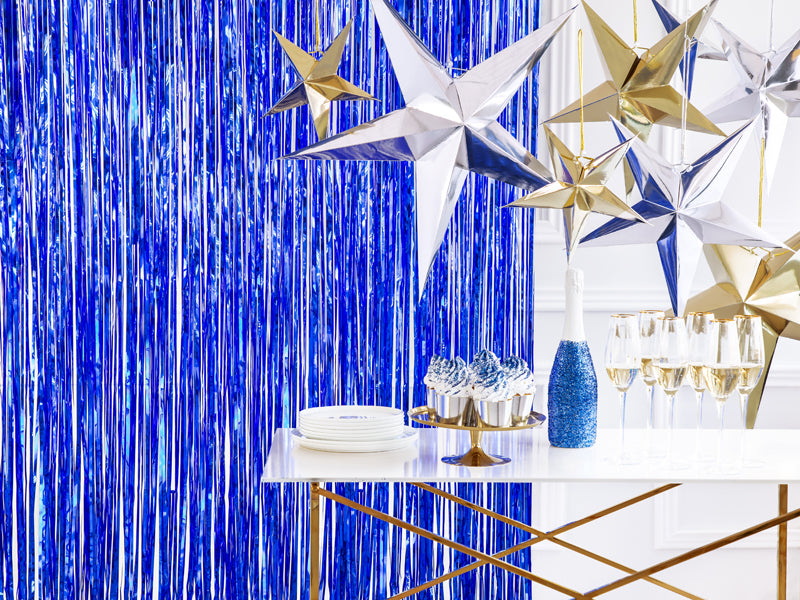 Glittervorhang Blau 2,5m x 90cm