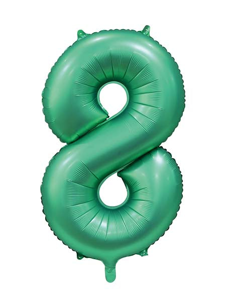 Folienballon Zahl 8 Satin Grün